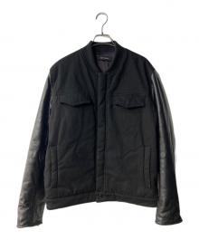 MLVINCE（メルヴィンス）の古着「BERINGER LEATHER SLEEVE JACKET」｜ブラック