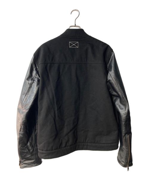 MLVINCE（メルヴィンス）MLVINCE (メルヴィンス) BERINGER LEATHER SLEEVE JACKET ブラック サイズ:Mの古着・服飾アイテム