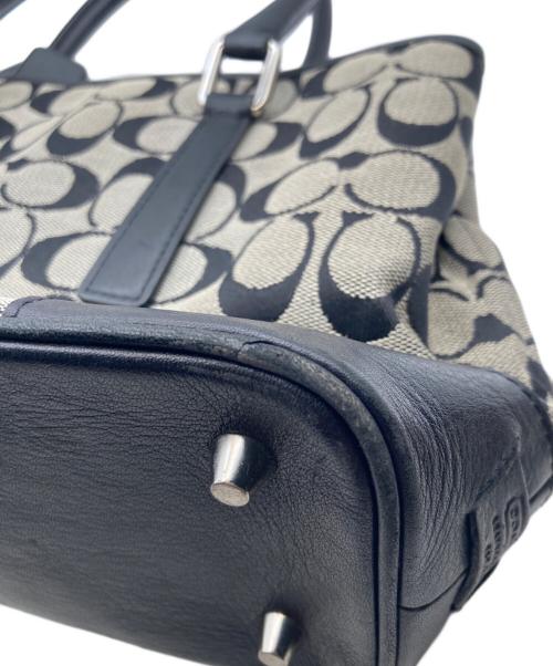 COACH（コーチ）COACH (コーチ) シグネチャー トートハンドバッグ キャンバス ブラックの古着・服飾アイテム