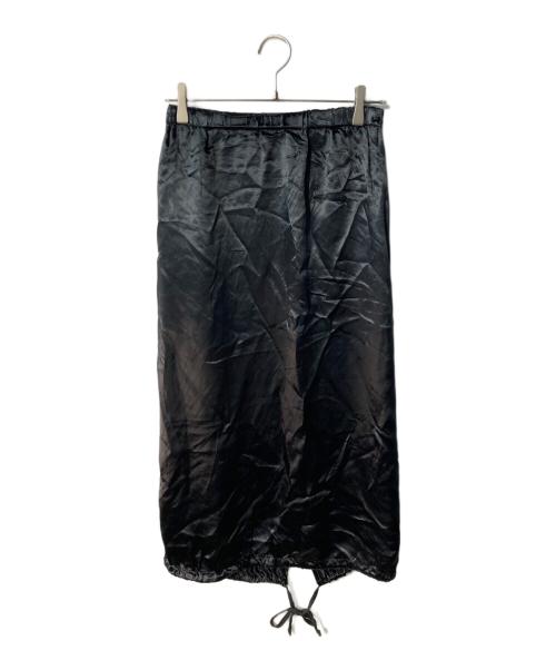 ROBE DE CHAMBRE COMME DES GARCONS（ローブドシャンブル コムデギャルソン）ROBE DE CHAMBRE COMME DES GARCONS (ローブドシャンブル コムデギャルソン) サテンスカート ブラック サイズ:記載なしの古着・服飾アイテム