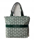 LANVIN COLLECTIONランバンコレクション）の古着「ジーン トートバッグ」｜グリーン