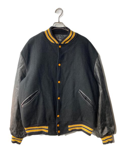 butwin（バトウィン）butwin (バトウィン) レザースリーブスタジャン ブラック サイズ:XLの古着・服飾アイテム