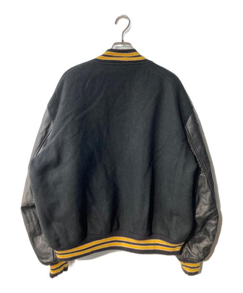 butwin（バトウィン）butwin (バトウィン) レザースリーブスタジャン ブラック サイズ:XLの古着・服飾アイテム