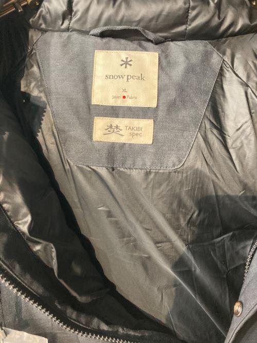 Snow peak（スノーピーク）Snow peak (スノーピーク) FR 2L ダウンロングプルオーバー ブラック サイズ:XL 未使用品の古着・服飾アイテム