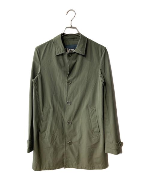 HERNO（ヘルノ）HERNO (ヘルノ) ステンカラーコート グリーン サイズ:44の古着・服飾アイテム