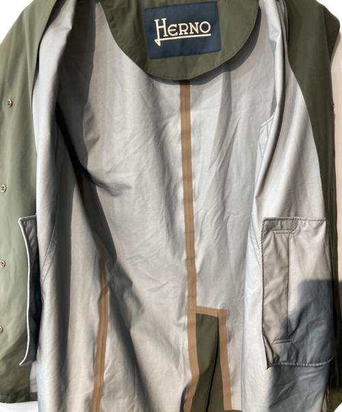 HERNO（ヘルノ）HERNO (ヘルノ) ステンカラーコート グリーン サイズ:44の古着・服飾アイテム