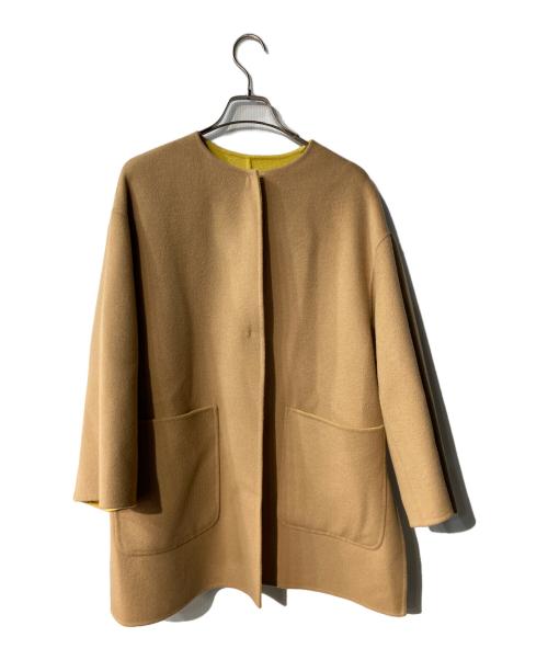 UNITED ARROWS TOKYO（ユナイテッドアローズトウキョウ）UNITED ARROWS TOKYO (ユナイテッドアローズトウキョウ) バイカラー リバー ミドルコート ベージュ サイズ:36の古着・服飾アイテム