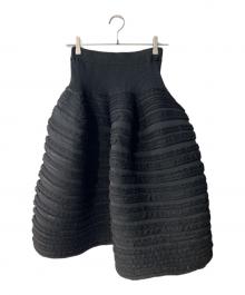 CFCL（シーエフシーエル）の古着「POTTERY SWELL GLITTER SKIRT/ポッタリー スウェル グリッター スカート」｜ブラック