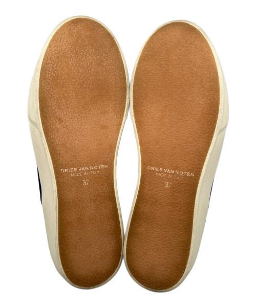 DRIES VAN NOTEN（ドリスヴァンノッテン）DRIES VAN NOTEN (ドリスヴァンノッテン) ベルベットサイドゴアスニーカー ブルー サイズ:23.5cmの古着・服飾アイテム