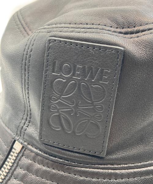 LOEWE（ロエベ）LOEWE (ロエベ) フィッシャーマンレザーバケットハット ブラック サイズ:59の古着・服飾アイテム