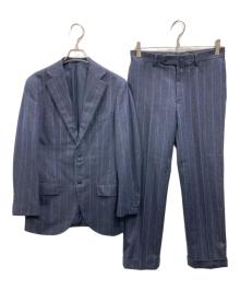 BEAMS F（ビームスエフ）の古着「ウール ストライプセットアップ」｜ネイビー