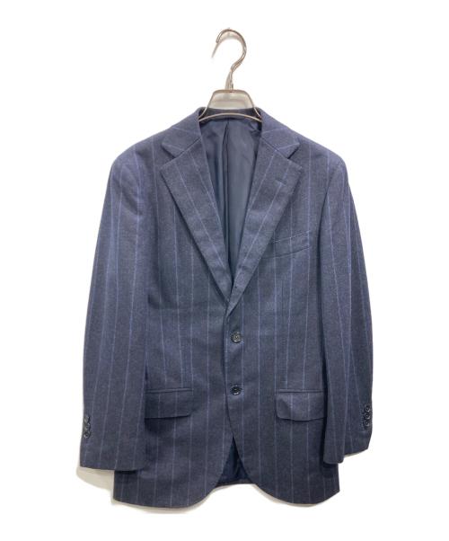 BEAMS F（ビームスエフ）BEAMS F (ビームスエフ) ウール ストライプセットアップ ネイビー サイズ:88の古着・服飾アイテム