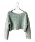 sheller（シェリエ）の古着「bijou button bubble cropped knit」｜ブルー