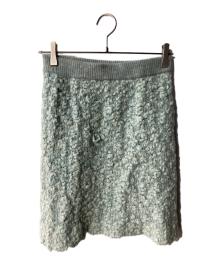 sheller（シェリエ）の古着「bubble knit mini skirt」｜ブルー
