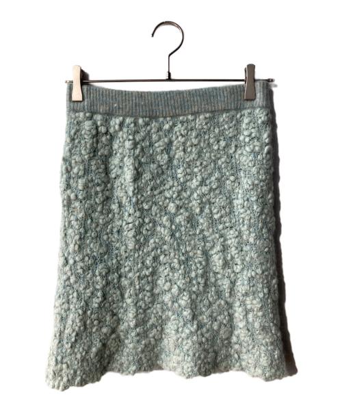 sheller（シェリエ）sheller (シェリエ) bubble knit mini skirt ブルー サイズ:FREEの古着・服飾アイテム