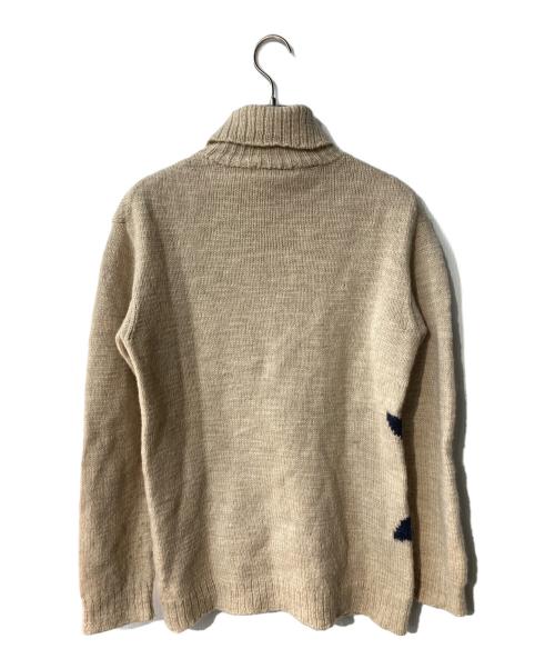 Yohji Yamamoto pour homme（ヨウジヤマモト プールオム）Yohji Yamamoto pour homme (ヨウジヤマモト プールオム) スノーフレーク柄タートルネックニット ベージュ サイズ:3の古着・服飾アイテム