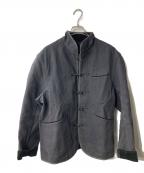 Porter Classicポータークラシック）の古着「WEATHER CHINESE JACKET チャイナデニムジャケット」｜ブラック