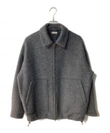 STEVEN ALAN（スティーブンアラン）の古着「KNIT FLEC OVAL BLOUSON」｜グレー