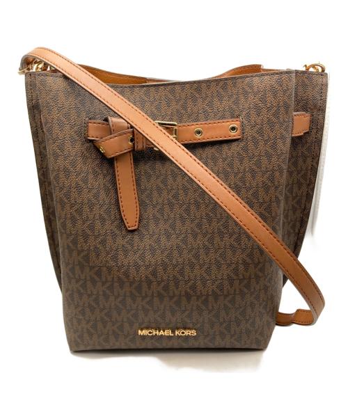 MICHAEL KORS（マイケルコース）MICHAEL KORS (マイケルコース) EMILIA ショルダーバッグ ブラウンの古着・服飾アイテム