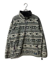 L.L.Bean（エルエルビーン）の古着「POLARTEC WINDBLOC フリースジャケット」｜ホワイト×ブラック
