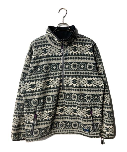 L.L.Bean（エルエルビーン）L.L.Bean (エルエルビーン) POLARTEC WINDBLOC フリースジャケット ホワイト×ブラック サイズ:記載なしの古着・服飾アイテム