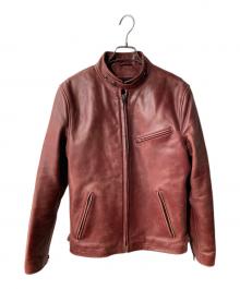 iugoo Leathers（リューグーレザーズ）の古着「ライダースジャケット」｜エンジ
