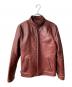 iugoo Leathers（リューグーレザーズ）の古着「ライダースジャケット」｜エンジ