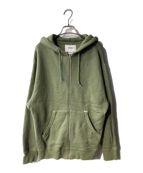 WTAPS（ダブルタップス）WTAPS (ダブルタップス) BLANK / ZIP HOODED / COTTON ジップパーカー グリーン サイズ:01の古着・服飾アイテム