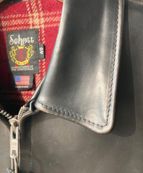 Schott（ショット）Schott (ショット) 6103US レザージャケット ブラック サイズ:40の古着・服飾アイテム