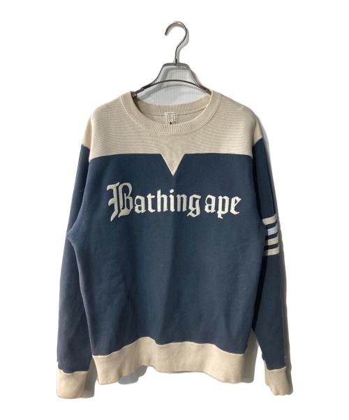 A BATHING APE（アベイシングエイプ）A BATHING APE (アベイシングエイプ) オールド ロゴスウェット ネイビー サイズ:Mの古着・服飾アイテム