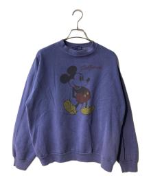 USED（ユーズド）の古着「90s ミッキープリントスウェット」｜ネイビー