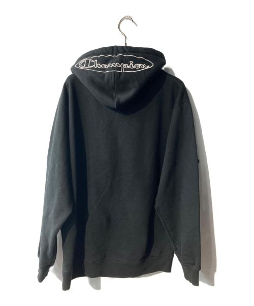 Champion（チャンピオン）Champion (チャンピオン) Supreme (シュプリーム) Outline Hooded Sweatshirt ブラック サイズ:Lの古着・服飾アイテム