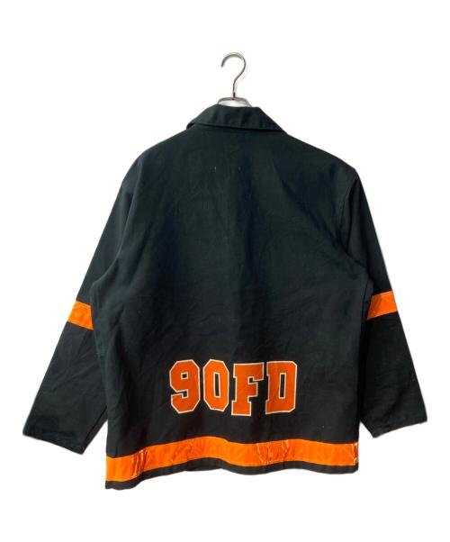 USED（ユーズド）USED (ユーズド) ファイヤーマン コート ブラック×オレンジ サイズ:Lの古着・服飾アイテム