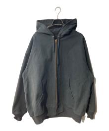 COMOLI（コモリ）の古着「コットンダックジップパーカ」｜ブラック