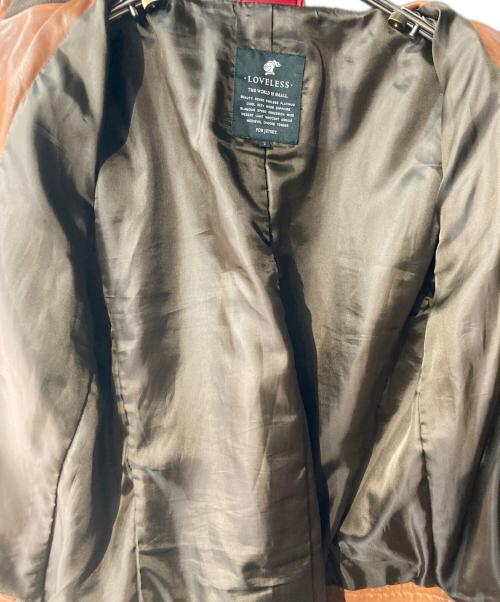 LOVELESS（ラブレス）LOVELESS (ラブレス) シングルライダースジャケット ブラウン サイズ:2の古着・服飾アイテム