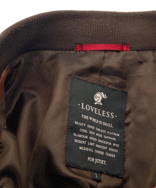 LOVELESS（ラブレス）LOVELESS (ラブレス) シングルライダースジャケット ブラウン サイズ:2の古着・服飾アイテム