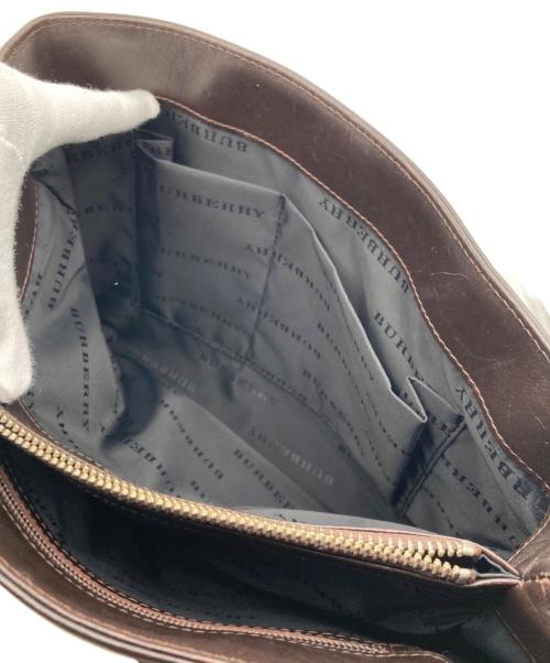 BURBERRY（バーバリー）BURBERRY (バーバリー) ロゴプレート ノバチェックハンドバッグ ベージュ×ブラウンの古着・服飾アイテム