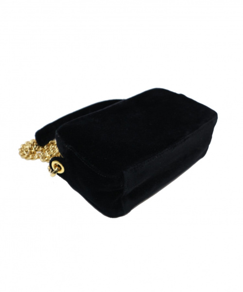 PRADA（プラダ）PRADA (プラダ) ベロアチェーンショルダーバッグ ブラック サイズ:下記参照 VELLUTO 1BH076 42の古着・服飾アイテム