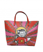 GUCCIグッチ）の古着「GGスプリームスペースキャットトートバッグ」｜レッド