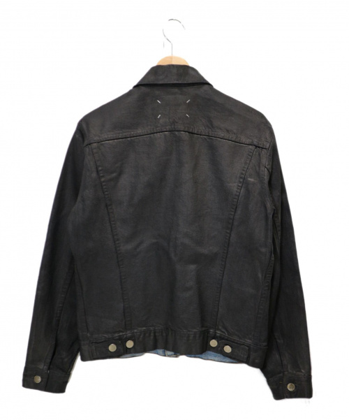 Maison Margiela（メゾンマルジェラ）Maison Margiela (メゾンマルジェラ) アーティザナルコーテッドデニムジャケット ブラック サイズ:S Artisanal Coated Denim Jacket ここのえタグ 333-49440の古着・服飾アイテム