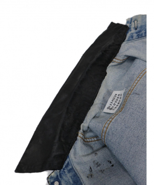 Maison Margiela（メゾンマルジェラ）Maison Margiela (メゾンマルジェラ) アーティザナルコーテッドデニムジャケット ブラック サイズ:S Artisanal Coated Denim Jacket ここのえタグ 333-49440の古着・服飾アイテム