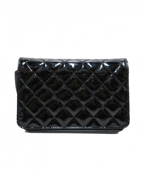 CHANEL（シャネル）CHANEL (シャネル) エナメルショルダーバッグ ブラック サイズ:下記参照 14857698の古着・服飾アイテム