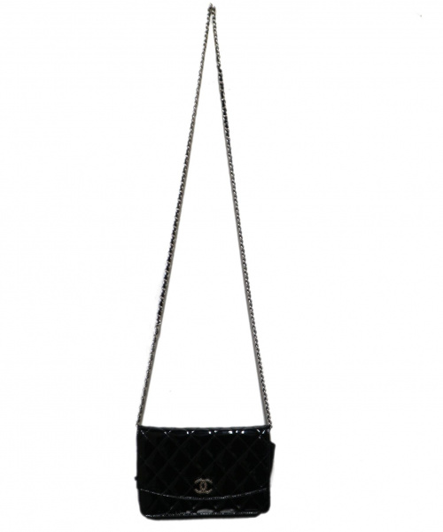 CHANEL（シャネル）CHANEL (シャネル) エナメルショルダーバッグ ブラック サイズ:下記参照 14857698の古着・服飾アイテム