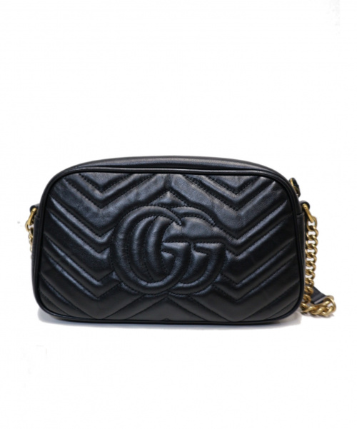 GUCCI（グッチ）GUCCI (グッチ) GGマーモントキルティングスモールショルダーバッグ ブラック サイズ:下記参照 447632 520981　の古着・服飾アイテム
