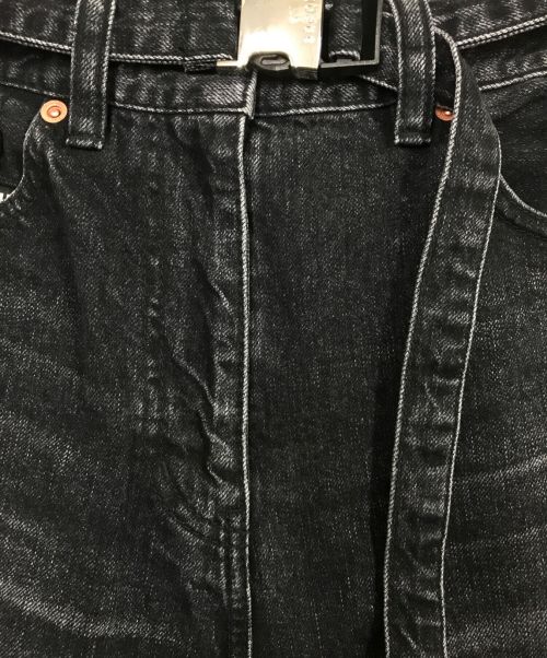 sacai（サカイ）sacai (サカイ) Straight Denim Pants ブラックの古着・服飾アイテム