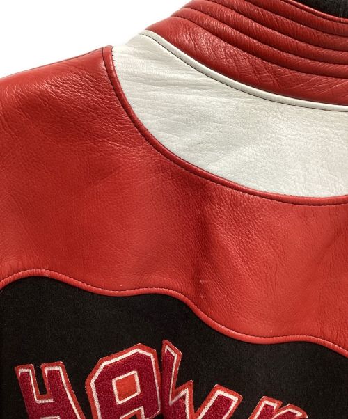 TMI（ティーエムアイ）TMI (ティーエムアイ) 90's VARSITY JACKET ブラック×レッド サイズ:Largeの古着・服飾アイテム