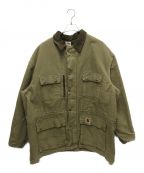 CarHarttカーハート）の古着「ダック カバーオール ブランケット ライニングジャケット」｜カーキ