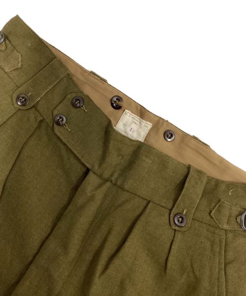 Australian Army（オーストラリア軍）AUSTRALIAN ARMY (オーストラリア軍) 50`Sウールバトルドレスパンツ オリーブ サイズ:15の古着・服飾アイテム