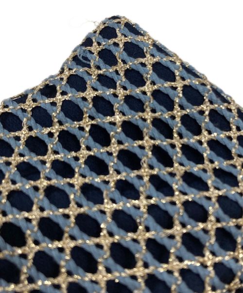 Mame Kurogouchi（マメクロゴウチ）Mame Kurogouchi (マメクロゴウチ) Cherry Blossom Sleeves Dress ネイビー サイズ:1の古着・服飾アイテム