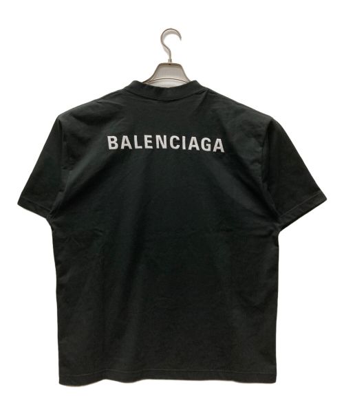 BALENCIAGA（バレンシアガ）BALENCIAGA (バレンシアガ) ミディアムフィットロゴTシャツ ブラック サイズ:Lの古着・服飾アイテム